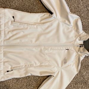 North face micro fleece jacket. Ivory color sized women’s medium